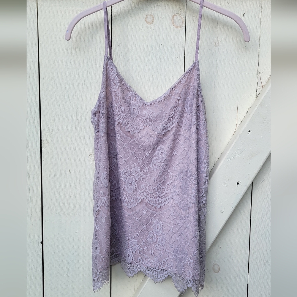 Lavender Rose Lace Tank